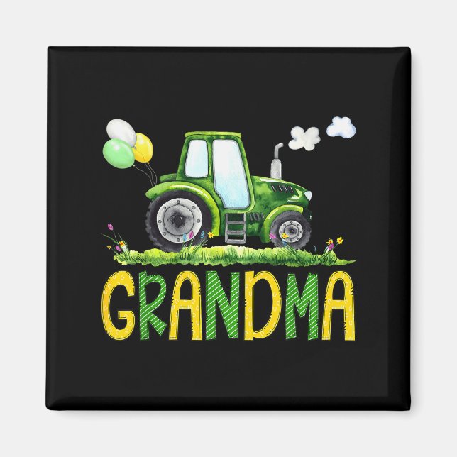 Aimant Grandma Of The Birthday Boy Tractor Farm Truck Mat (Devant)