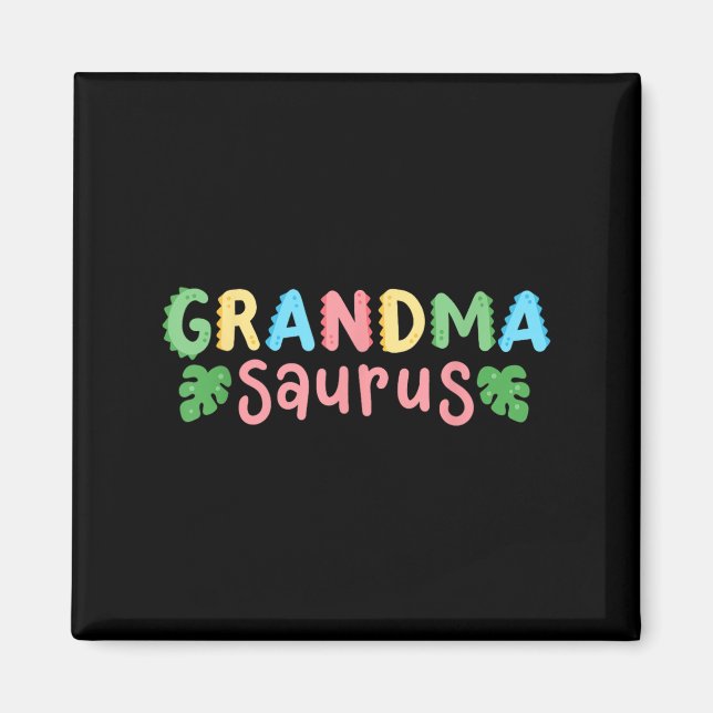 Aimant Grandma Saurus Enfants Dinosaur Anniversaire Famil (Devant)