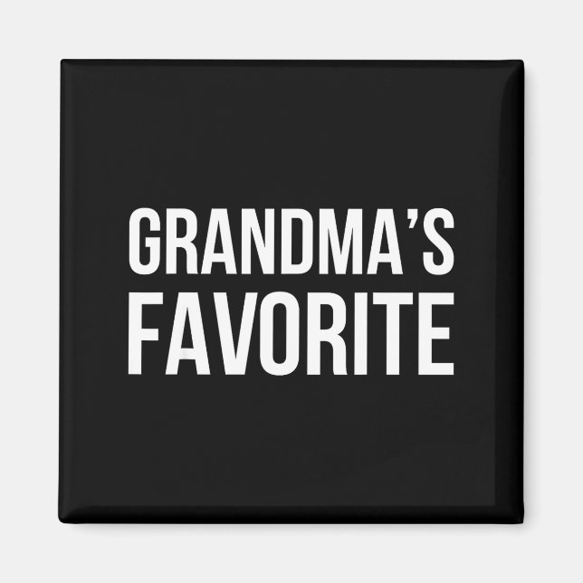 Aimant Grandma's Favorite Family Baby Granhild Quote  (Devant)