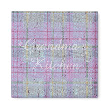 Grandma's Kitchen Weathered Lavender Plaid