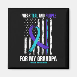 Aimant Grandpa Prévention du suicide Drapeau américain
