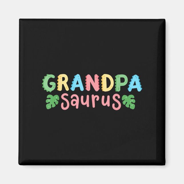 Aimant Grandpa Saurus Enfants Dinosaur Anniversaire Famil (Devant)