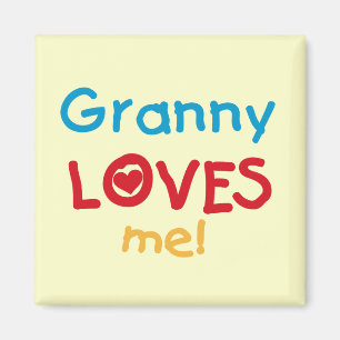 Aimant Granny Loves Me Tshirts et cadeaux