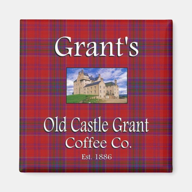Aimant Grant's Old Castle Grant Coffee Co. (Devant)