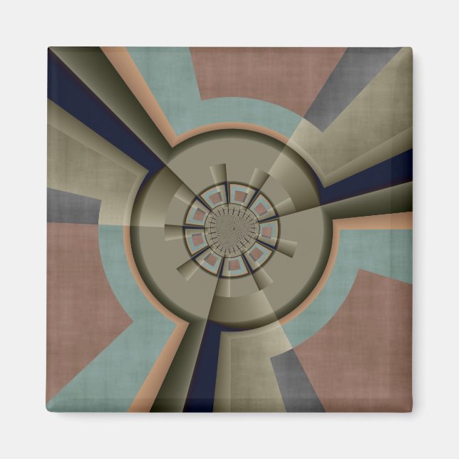 Aimant Graphique d'art fractal de l'harmonie des couleurs (Devant)