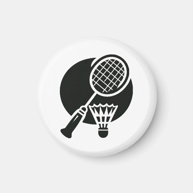 Aimant Graphique de badminton (Devant)