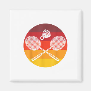 Aimant Graphique de badminton Joueur de badminton Navette