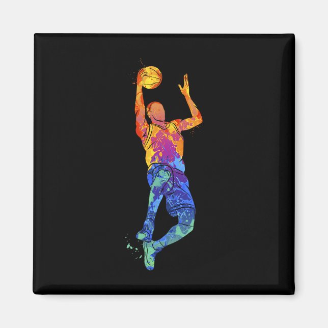 Aimant Graphique de basket-ball du joueur de basketball d (Devant)