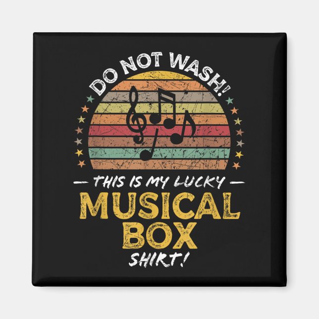 Aimant Graphique de citation drôle de boîte de musique (Devant)