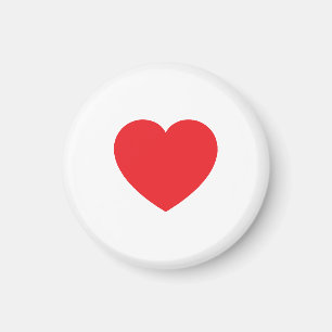 Aimant Graphique de cœur rouge blanc moderne simple