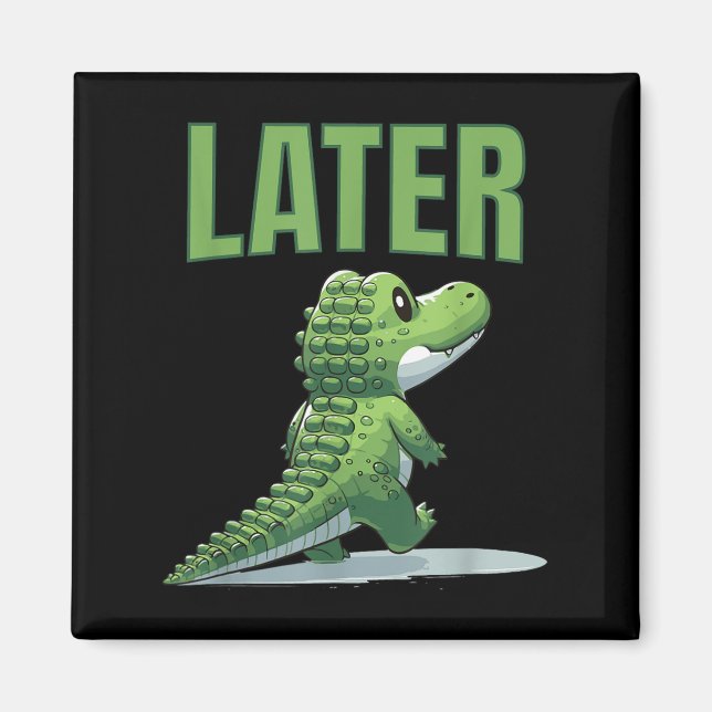Aimant Graphique de l'alligator Gator (Devant)