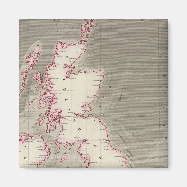 Aimant Graphique de marée Mers britanniques (Devant)