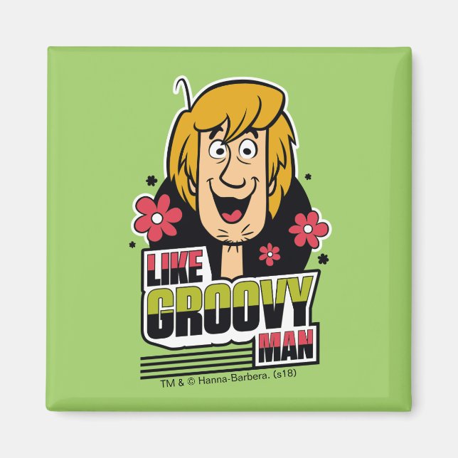 Aimant Graphique de Shaggy "Like Super Man" (Devant)