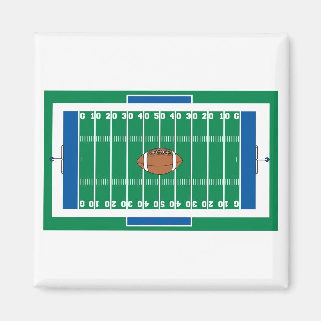 Aimant graphique de terrain de football américain (Devant)