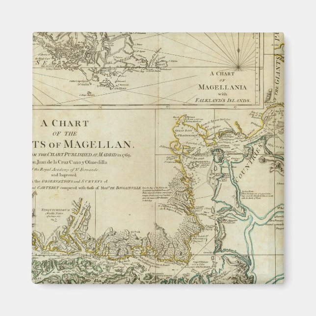 Aimant Graphique Des Détroits De Magellan (Devant)