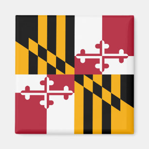 Aimant Graphique élégant de drapeau d'état du Maryland