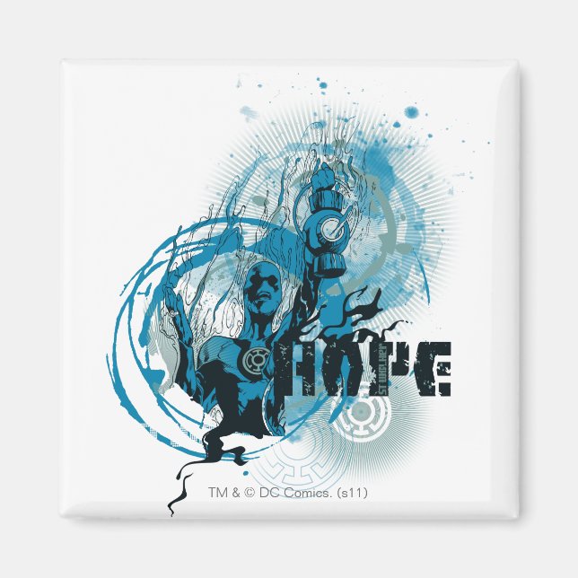 Aimant Graphique en lanterne bleue 3 (Devant)