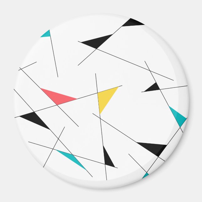 Aimant Graphique géométrique moderne, tendance, simple et (Devant)