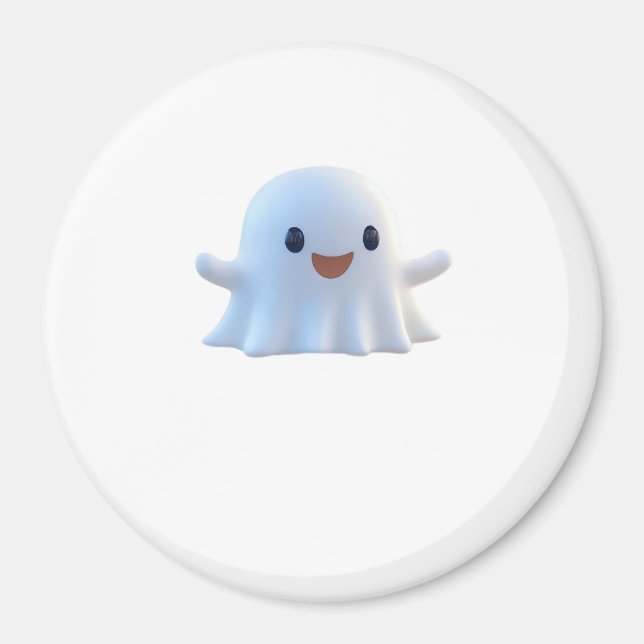 Aimant Graphique rétro Petit Boo mignon (Devant)