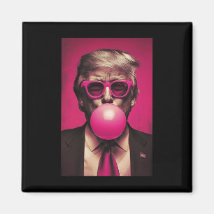 Aimant Graphique rose Bubblegum