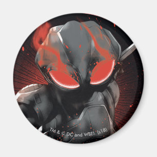 Aimant Graphique rouge de grand coup de Manta noir