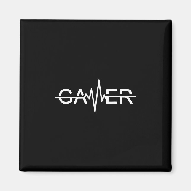 Aimant Graphiques de jeux vidéo Gamer Heartbeat  (Devant)