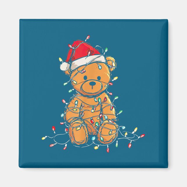 Aimant Graphiques de Noël drôles d'ours en peluche pour a (Devant)