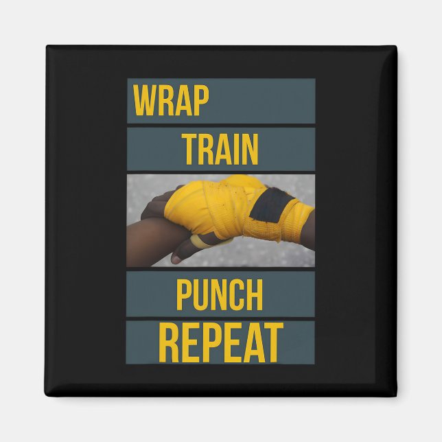 Aimant Graphiques Punchy Wrap Train Punch Répéter, Boxe K (Devant)