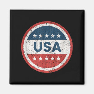 Aimant Graphisme de badge vintage Usa drapeau américain p
