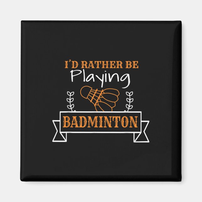 Aimant Graphisme de balle de badminton pour un joueur de  (Devant)