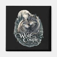 Graphisme de couple de loups drôle amateurs de lou
