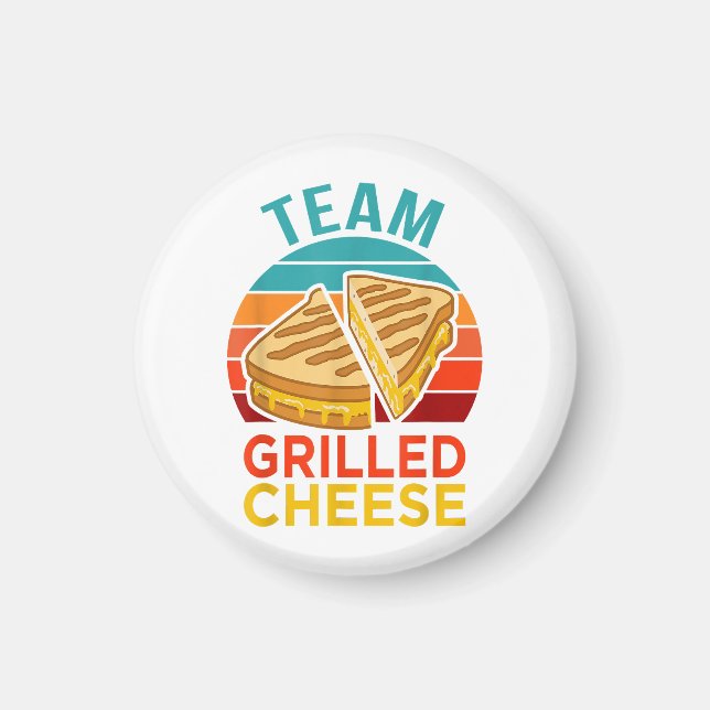 Aimant Graphisme de l'amoureux du sandwich au fromage gri (Devant)