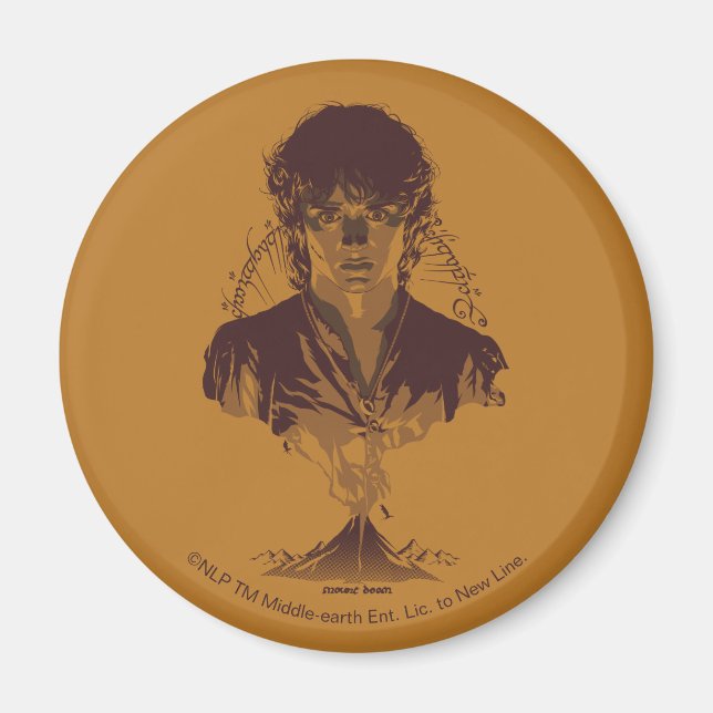 Aimant Graphisme de l'inscription Tengwar de FRODO™ MOUNT (Devant)