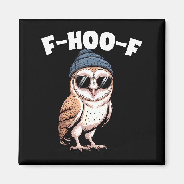 Aimant Graphisme de mème d'oiseau drôle F-hoo-f  (Devant)
