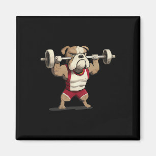 Aimant Graphisme de musculation Bouledogue Animal Fitness
