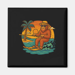 Aimant Graphisme de plage de coucher de soleil d'été de s
