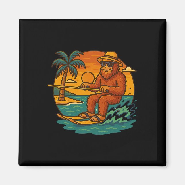 Aimant Graphisme de plage de coucher de soleil d'été de s (Devant)