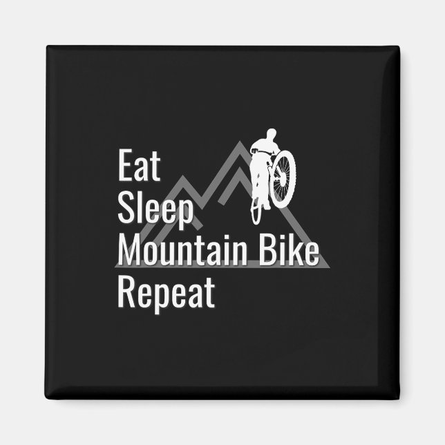 Aimant Graphisme de VTT passionné de VTT  (Devant)