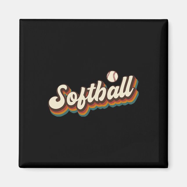 Aimant Graphisme Rétro Softll - Softll  (Devant)