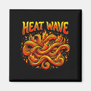 Aimant Graphisme vague de chaleur masculine chili épicé f