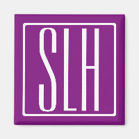 Gras moderne 3 initiales Monogramme | Blanc et pou