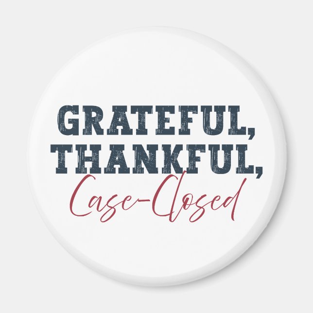 Aimant Grateful Merci Coque fermé - Avocat Thanksgiving (Devant)