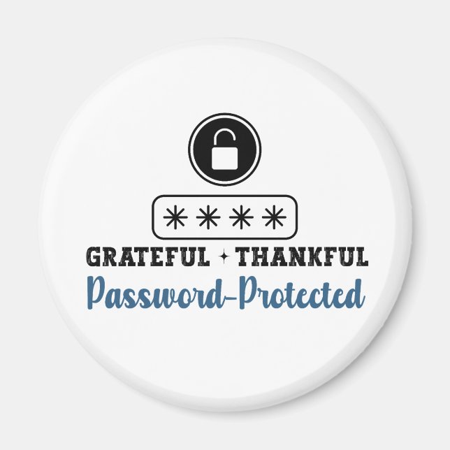 Aimant Grateful Thankful Password Protected - IT (Devant)