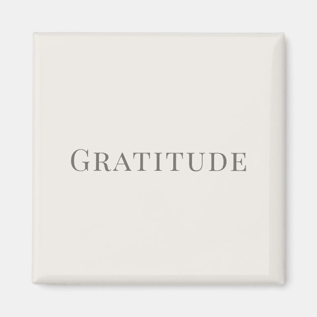 Aimant Gratitude – Conception de typographie minimale (Devant)