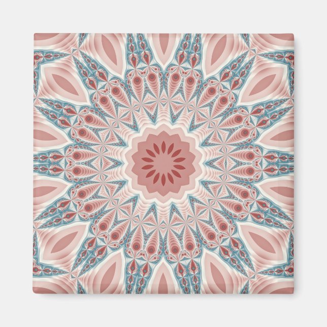 Aimant Grattez moderne Kaleidoscope Mandala art fractal (Devant)