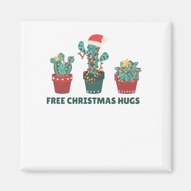 Aimant Gratuit Enceintes de Noël Funny Cactus Plantes (Devant)