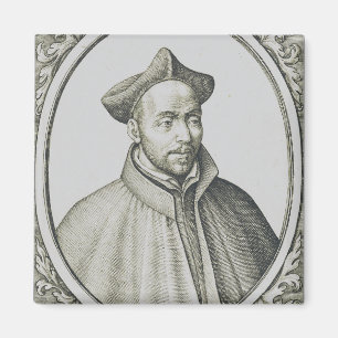 Aimant Gravure antique de Saint Ignace de Loyola Art anci