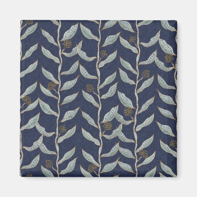 Aimant Gray floral vines  (Devant)