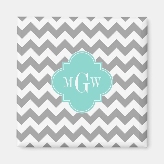 Aimant Gray Wht Chevron (Devant)