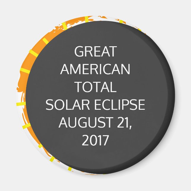 Aimant Great American Total Solar Eclipse personnalisable (Devant)